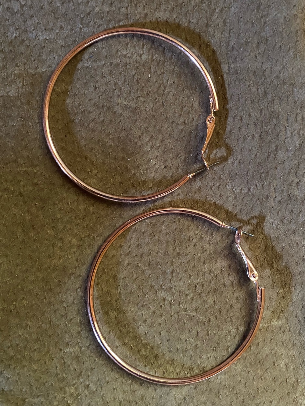 Rose gold hoops